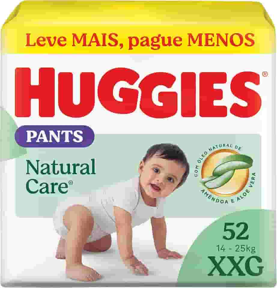 Huggies Fralda Pants Premium Natural Care XXG - 52 Fraldas