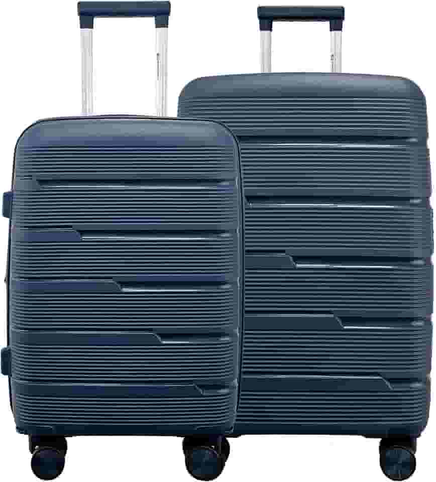 Kit 2 Malas Rígidas de Polipropileno 360° 10kg e 23kg com TSA Gladiador P2PM (Azul Marinho)