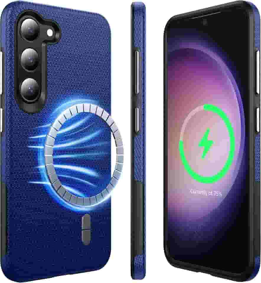 Capa magnética forte para Samsung Galaxy S23 compatível com MagSafe [2025 atualizado] [camada dupla resistente] [à prova de choque militar] resistente ao ar livre para Samsung Galaxy S23 capa