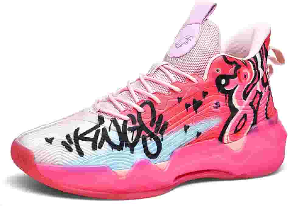 Tênis de basquete neutro unissex cano alto antiderrapante luz noturna tênis de corrida resistente ao desgaste calçados esportivos