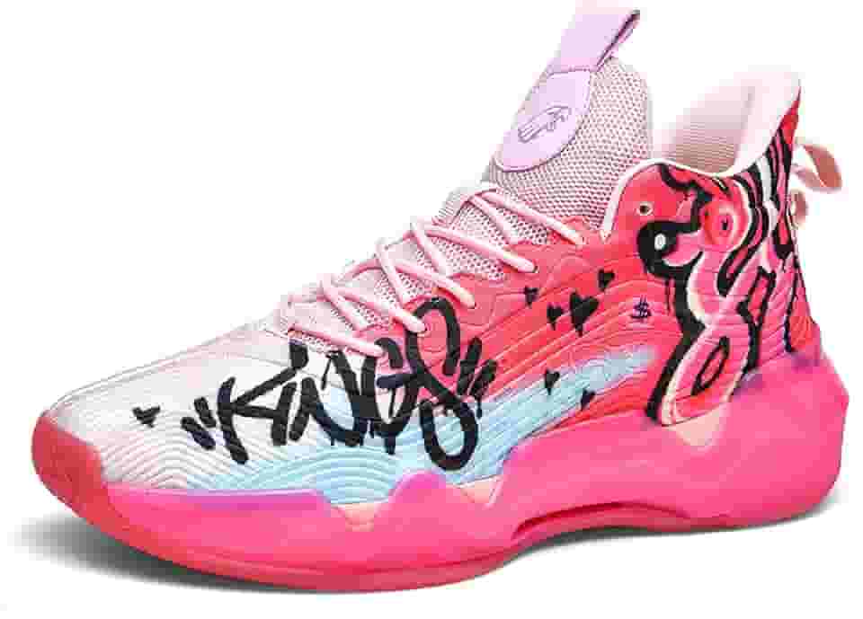 Tênis de basquete neutro unissex cano alto antiderrapante luz noturna tênis de corrida resistente ao desgaste calçados esportivos