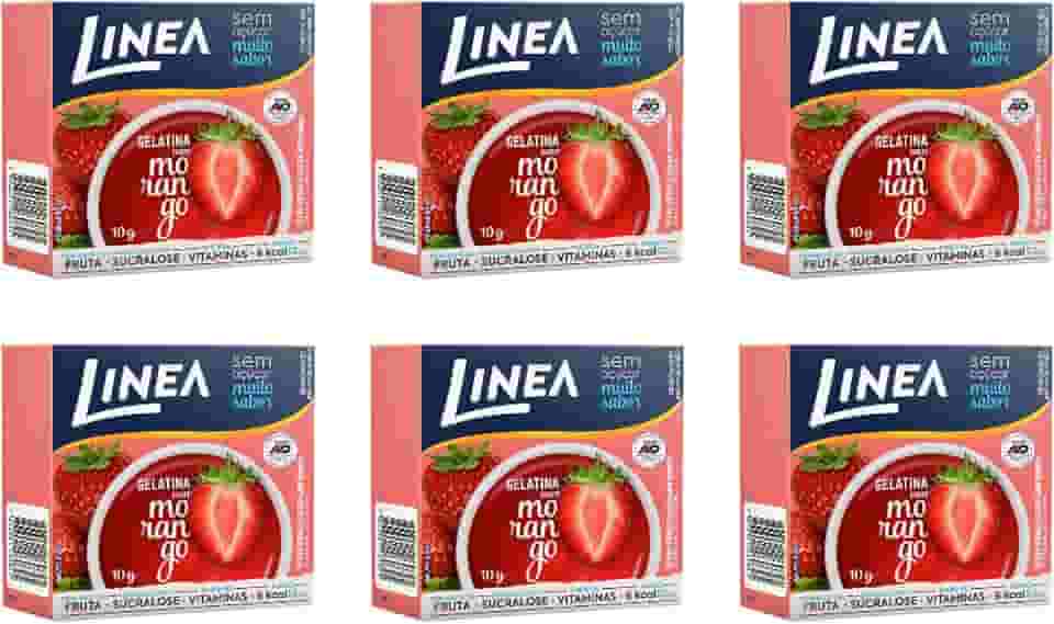 Linea Gelatina Morango 10g - kit c/ 6 unds