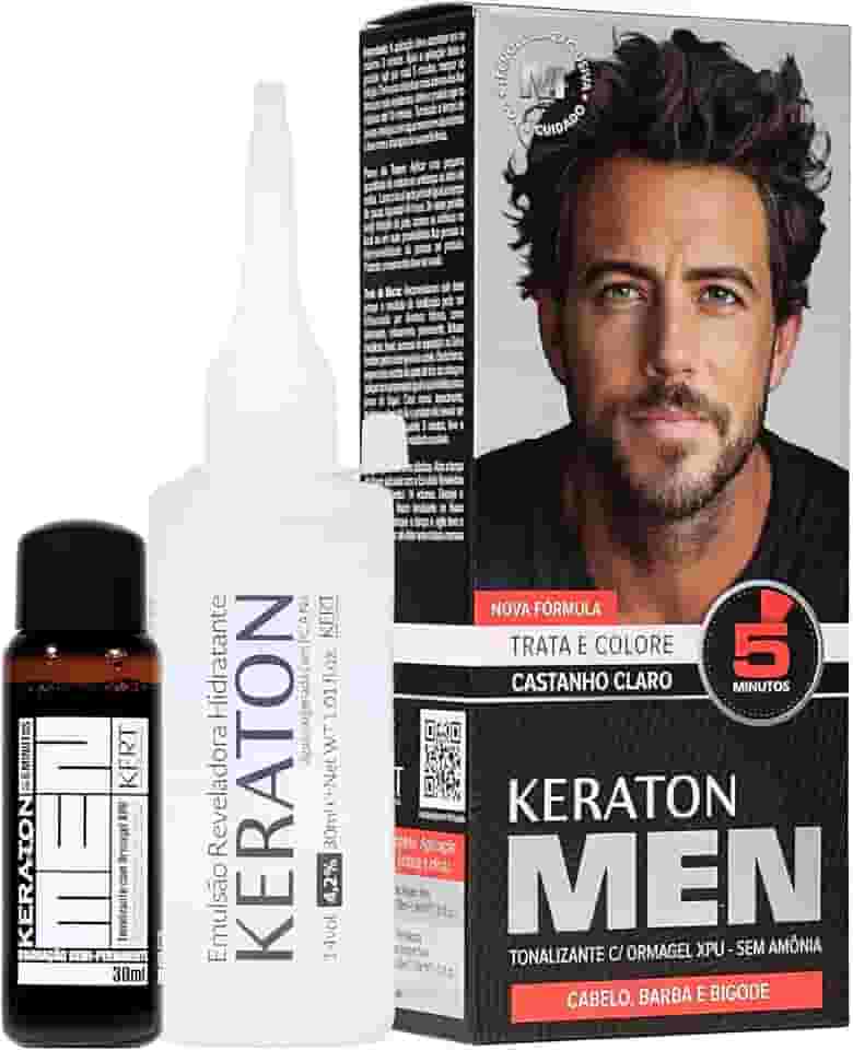 Keraton Tonalizante Men 30Ml Castanho Claro