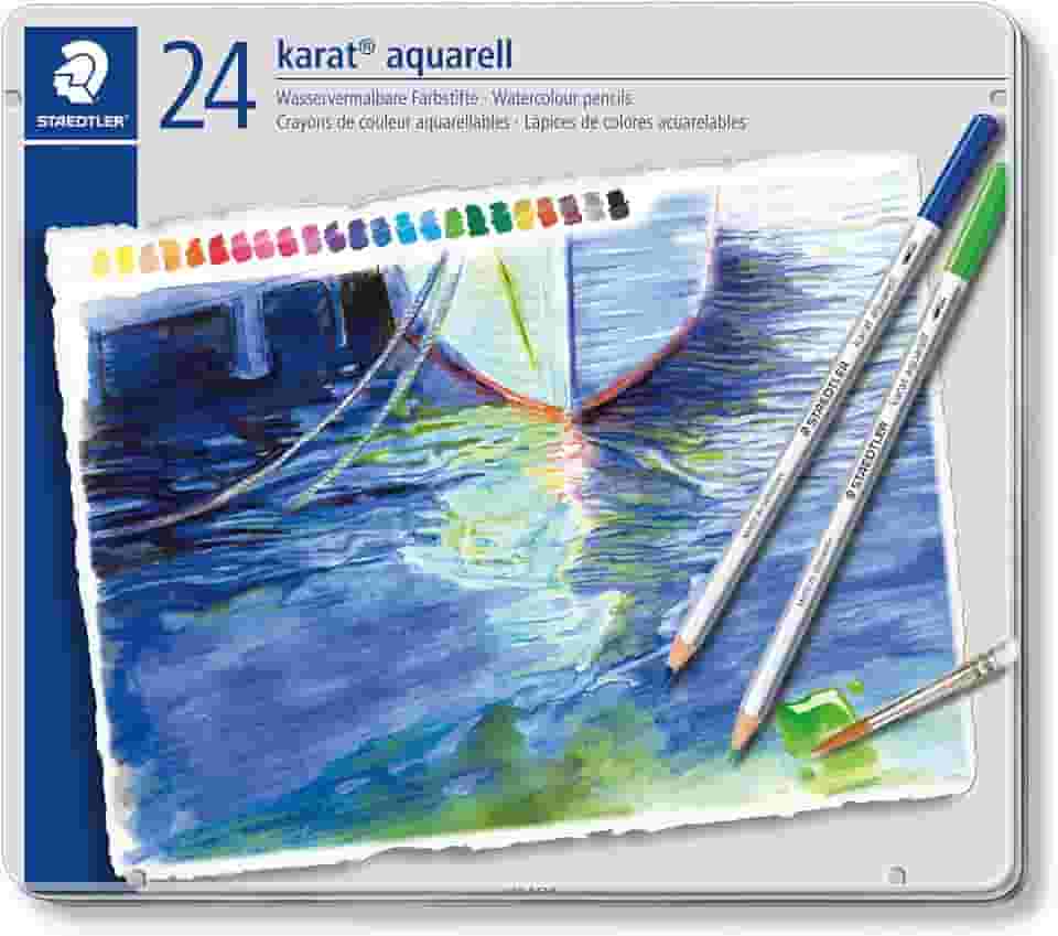 Lápis de Cor Aquarelável, Staedtler, Karat, 24 Cores
