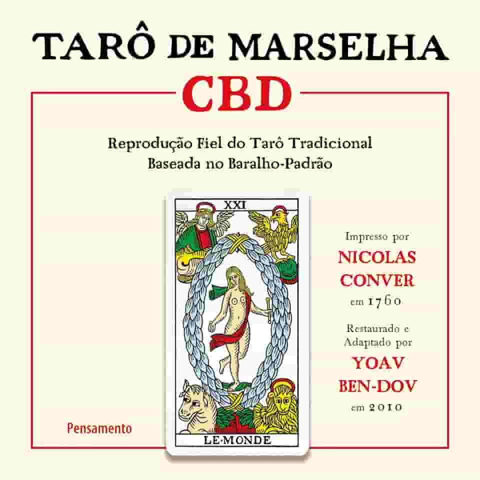Tarô de Marselha cbd - Caixa com Livro + 78 Cartas: Reprodução Fiel do Tarô Tradicional Baseada no Baralho-padrão.