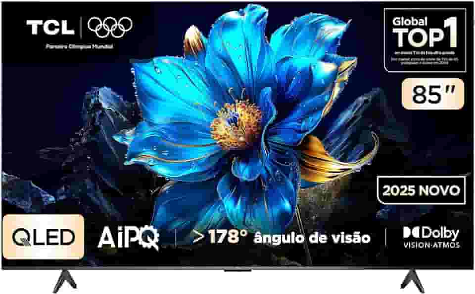 Smart TV TCL 85 Polegadas QLED 4K P7K WiFi Bluetooth Google TV HDR10+ Dolby Atmos Dolby Vision 85P7K