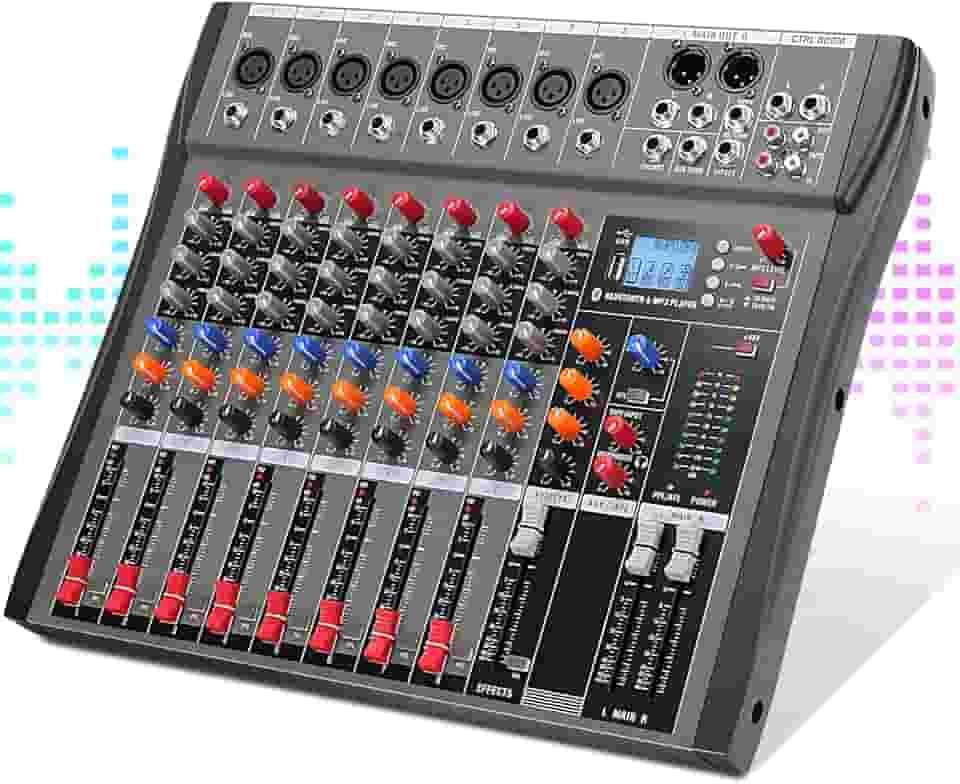 Console de Mistura, Mesa de Som, Mesa de Som Digital, Mesa de Som 8 Canal, Mesa Som, Banda de Áudio de Dj, Entrada Usb, Misturador Profissional