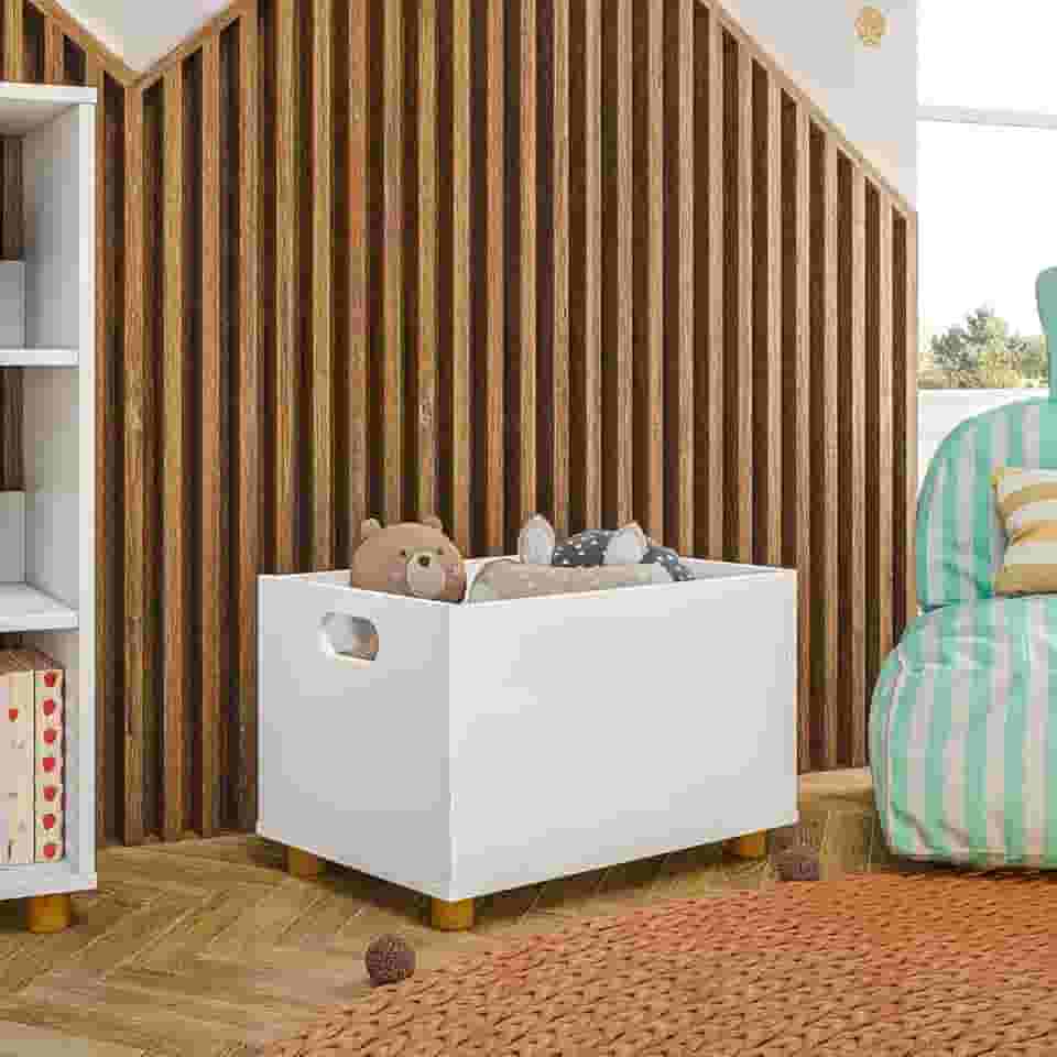 Caixa Organizadora Brinquedos Madeira Bau Montessoriana