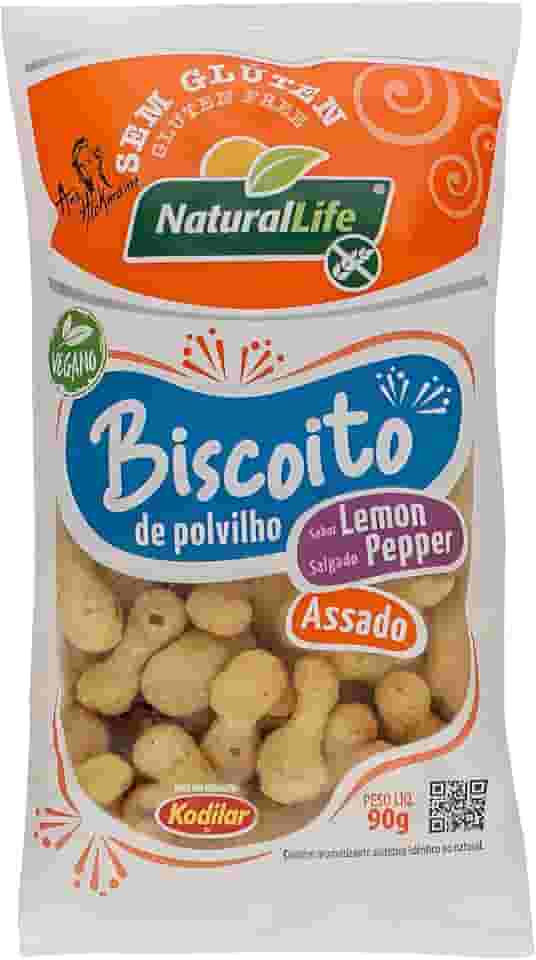 Biscoito de Polvilho Natural Life - Sabor Lemon Pepper - Sem Glúten - Vegano - 90g