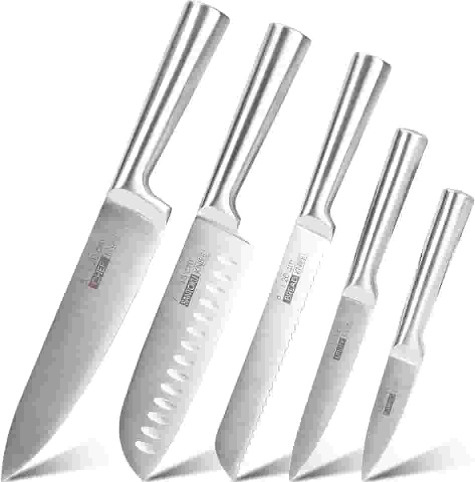 Aço inoxidável Conjunto de 5 Peças, Jogo de Facas, Faca, Facas, Conjunto de Facas