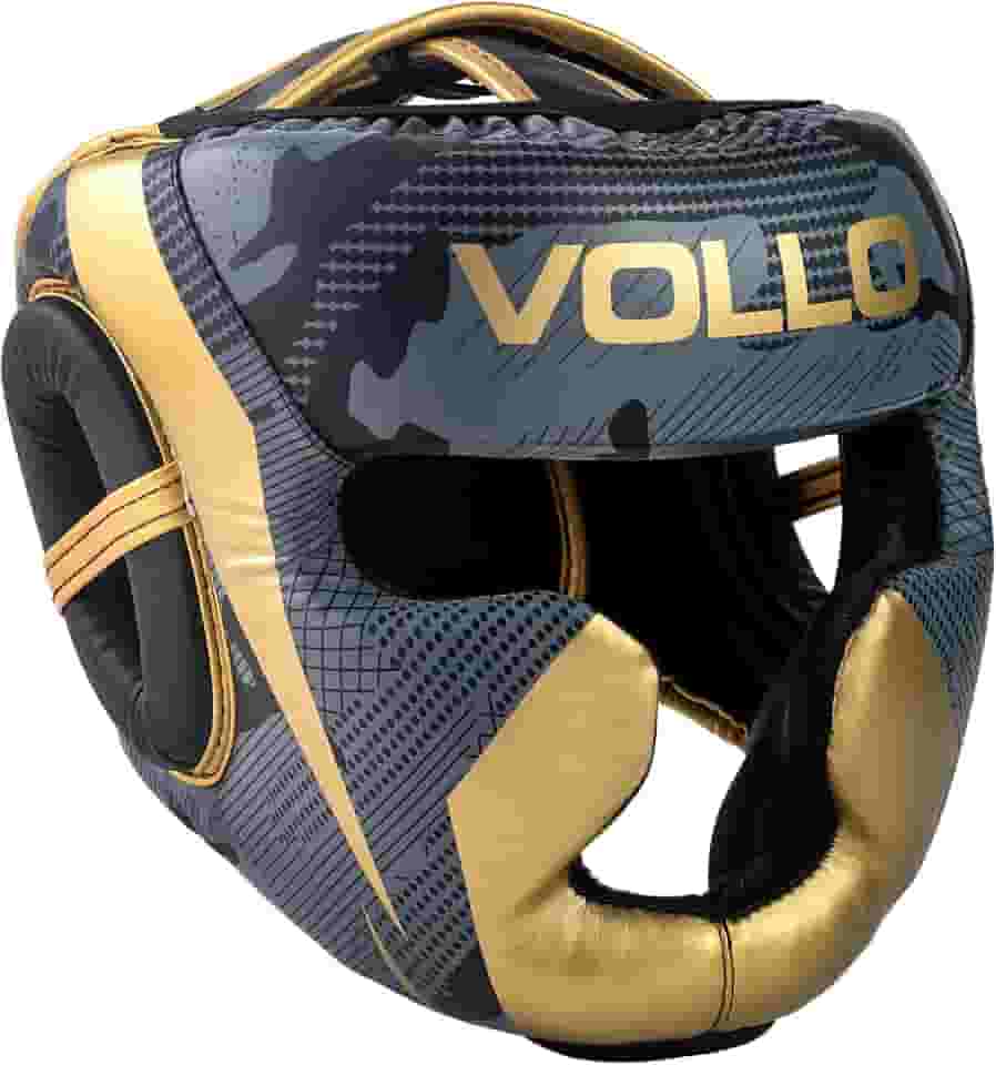 Protetor de Cabeça Capacete Fechado Boxe Muay Thai Kickboxing PU Vollo