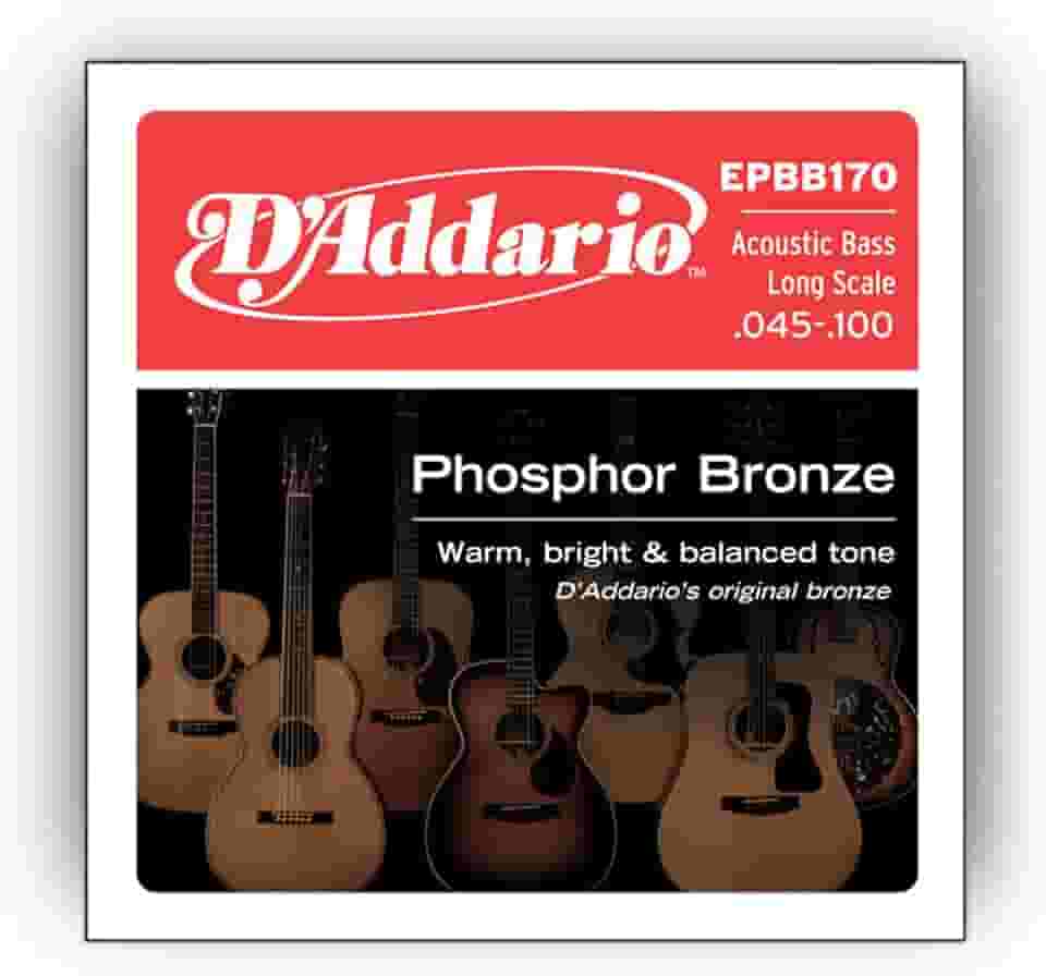 Encordoamento Para Baixolão 4 Cordas Escala Longa .045-.100 D'Addario Phosphor Bronze EPBB170