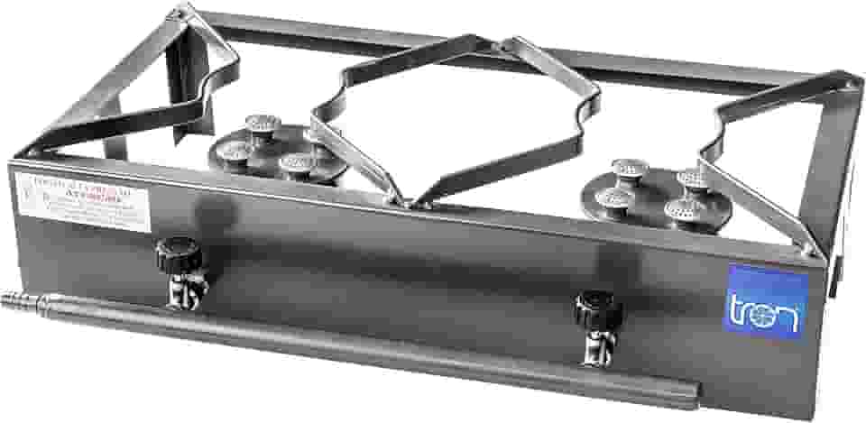 Fogao Camping 2 Bocas Alta Pressao Com Mangueira E Registro Tron Fogao Camping 2 Bocas Alta Pressao C/Mangueira E Registro Grafite