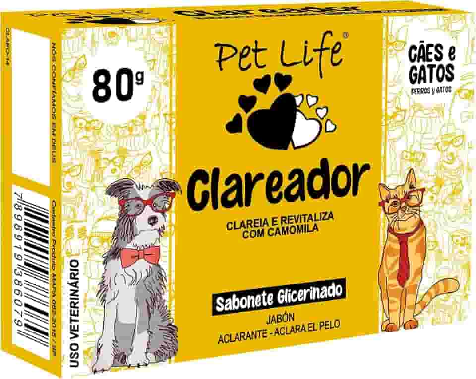Sabonete Clareador Pet Life Cães e Gatos 80 g