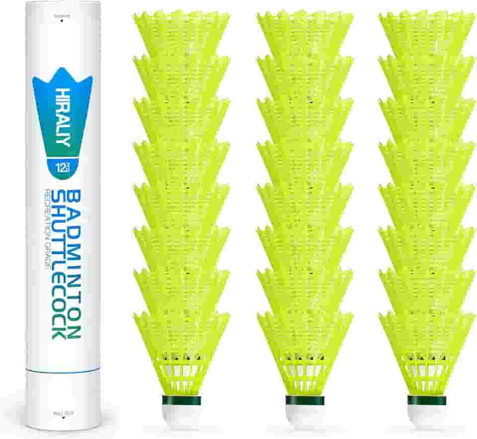 HIRALIY Badminton Birdies, petecas de badminton de nylon com estabilidade e durabilidade para treino de rebatidas de beisebol, bolas de passarinho de alta velocidade para quintais, atividades