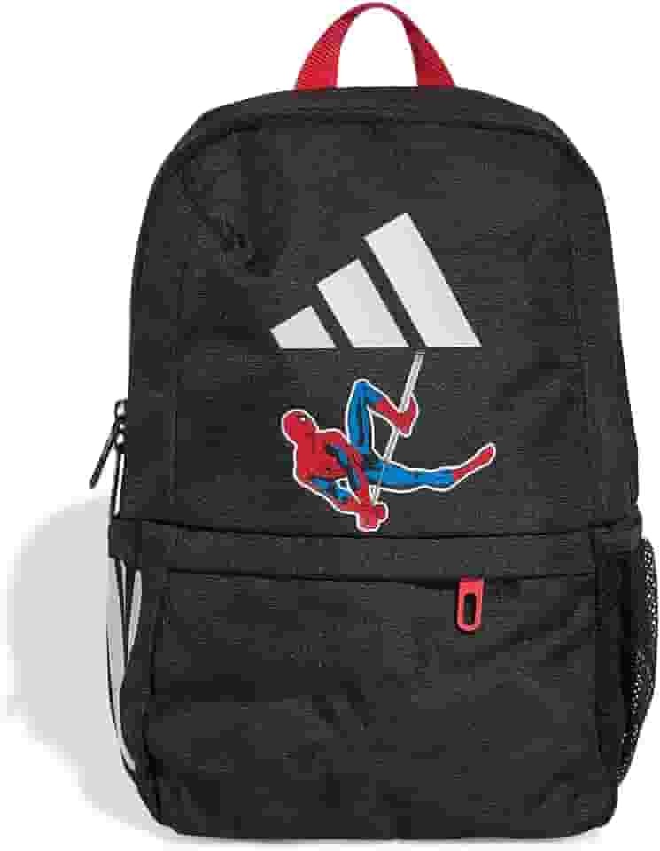 Mochila infantil do Homem-Aranha Marvel, poliéster reciclado, preta