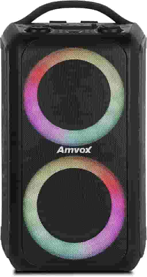 Amvox Caixa de Som Amplificada ACA 600 Bagvox Black - 600W RMS, Bluetooth, Equalizador, USB, Bateria Recarregável