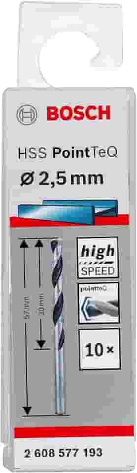 Bosch Brocas Metal Aço Rápido HSS-PointTeQ 2,5mm