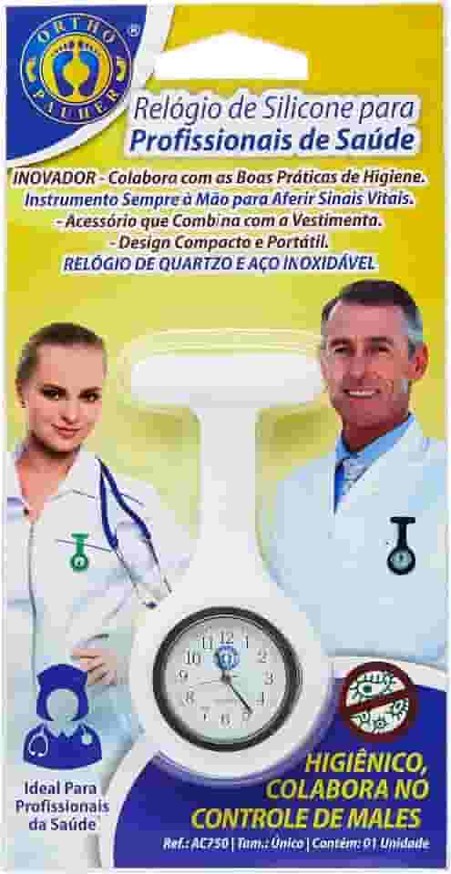 Ortho Pauher Relógio De Silicone Para Profissionais De Saúde Branco Único