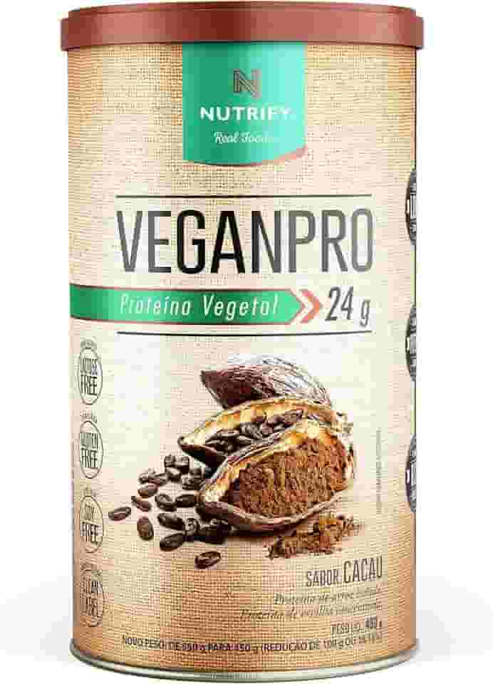 Nutrify - VeganPro Cacau em Pó 450G - Proteína Vegetal Sustentabilidade