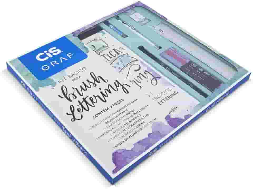 Kit Básico para Lettering com 9 peças CIS, 70.0013, Multicor