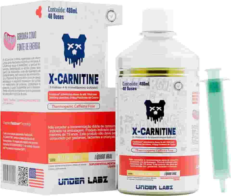 X-Carnitine Lipo Drive | Under Labz | Linha Essentials (480ml) – 48 doses | L-Carnitina Líquida, Energia e Foco Metabólico – Suplemento para Definição e Performance Diária (480ml (48doses), Yellow Fruits)