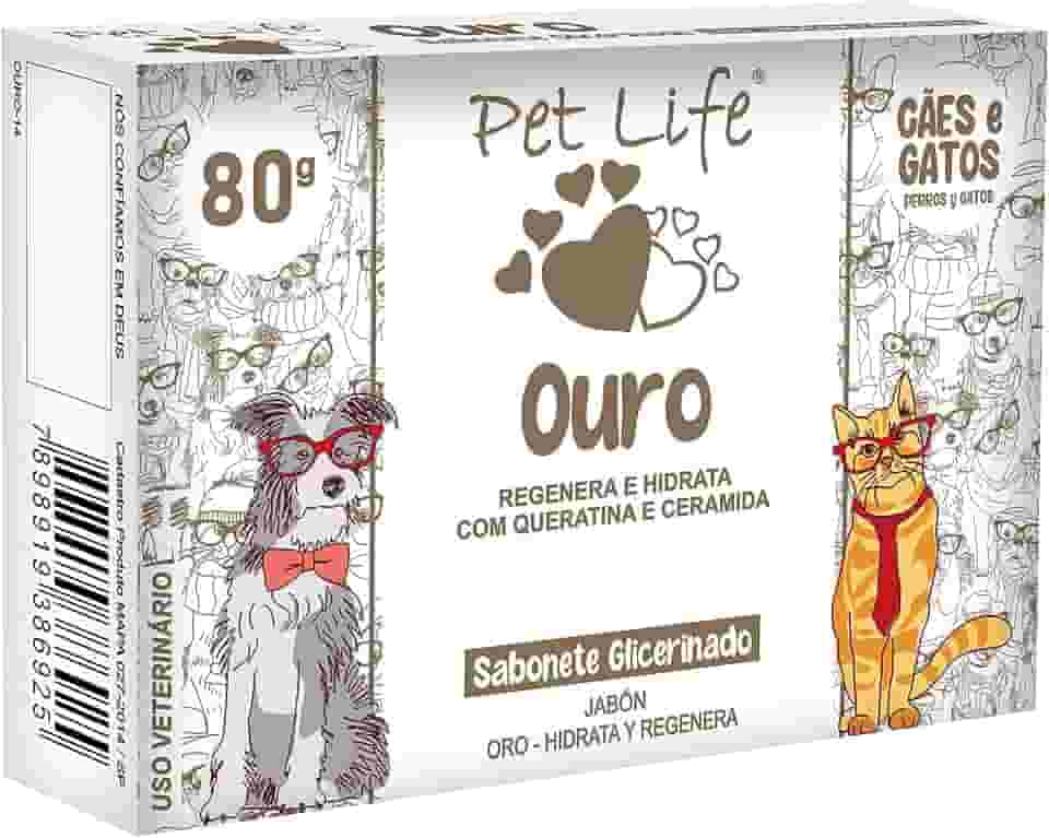 Sabonete Ouro Pet Life Cães e Gatos 80 g