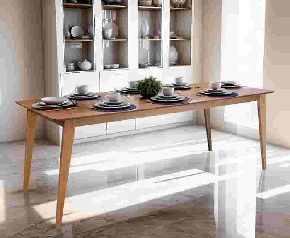 Mesa De Jantar Retangular 8 Lugares 220 X 90 cm - Mesa Grande