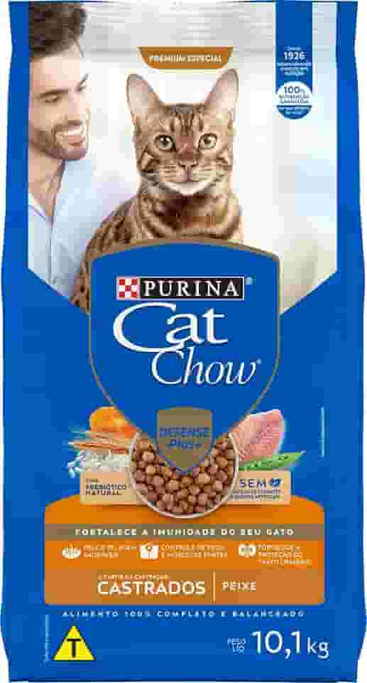Ração Gatos Castrados CAT CHOW Peixe 10,1kg