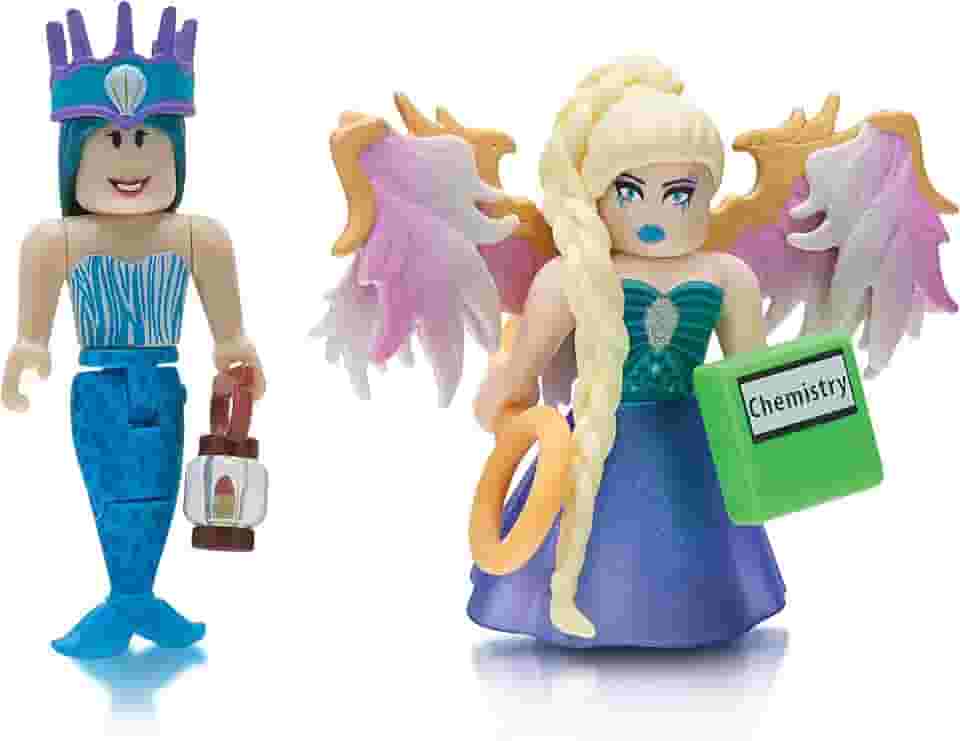 Roblox Celebrity Collection - Neverland Lagoon: Crown Collector + Royale High School: Enchantress Two Figure Bundle [Includes 2 Exclusive Virtual Items]