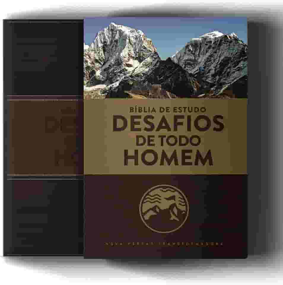 Bíblia de Estudo: Desafios de todo homem - 3ª edição - NVT: Capa Marrom