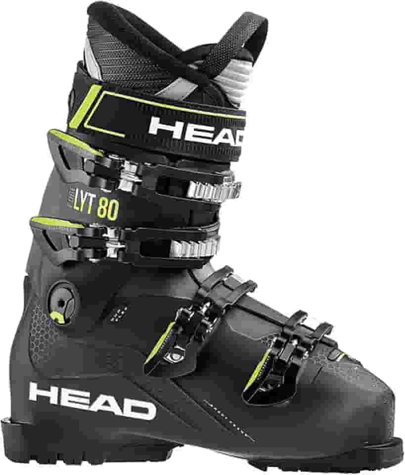 HEAD Bota de esqui unissex Edge LYT 80 Duo flexível leve fácil entrada, preto/amarelo, 295