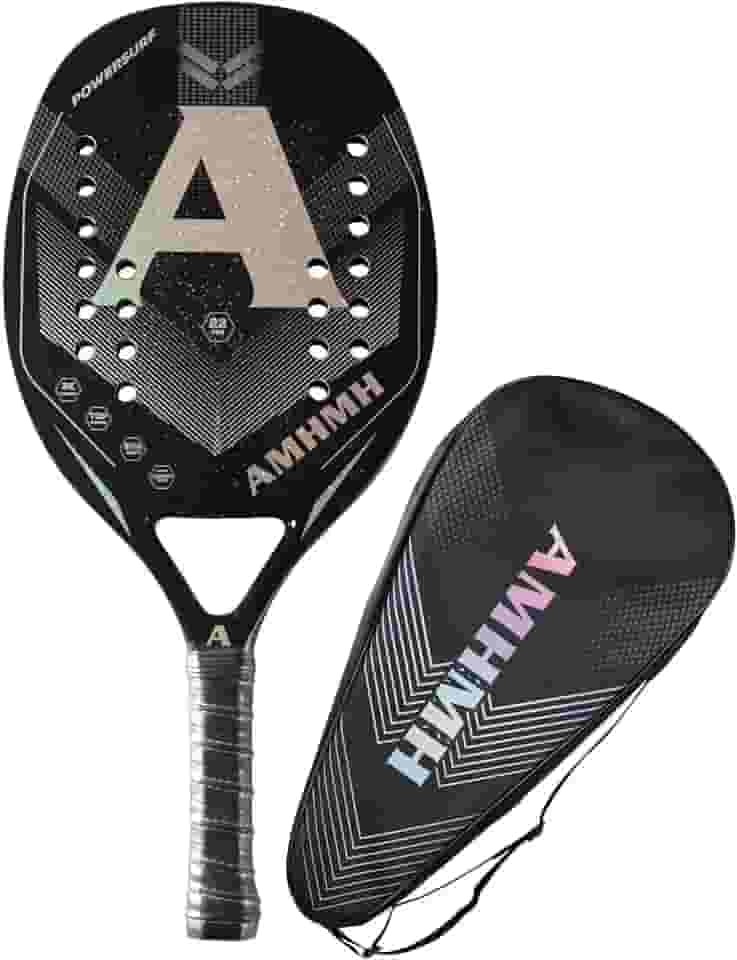 Raquete de Beach Tennis Profissional de Fibra de Carbono 3K e Bolsa porta-raquete