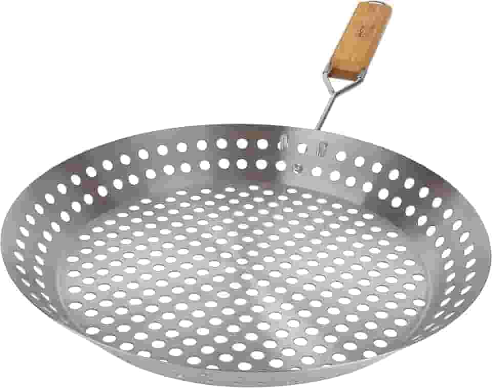 Mor - Frigideira Inox Para Grelhar 2 Em 1.