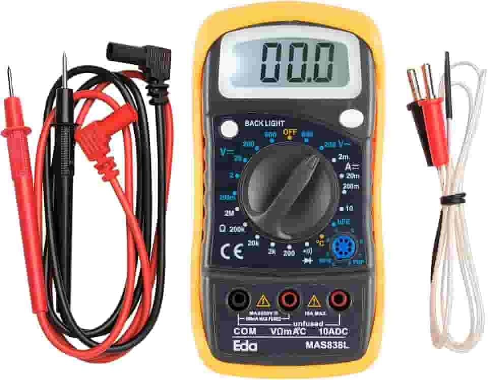 Eda Multímetro Digital com Sensor de Temperatura e Tela Iluminada