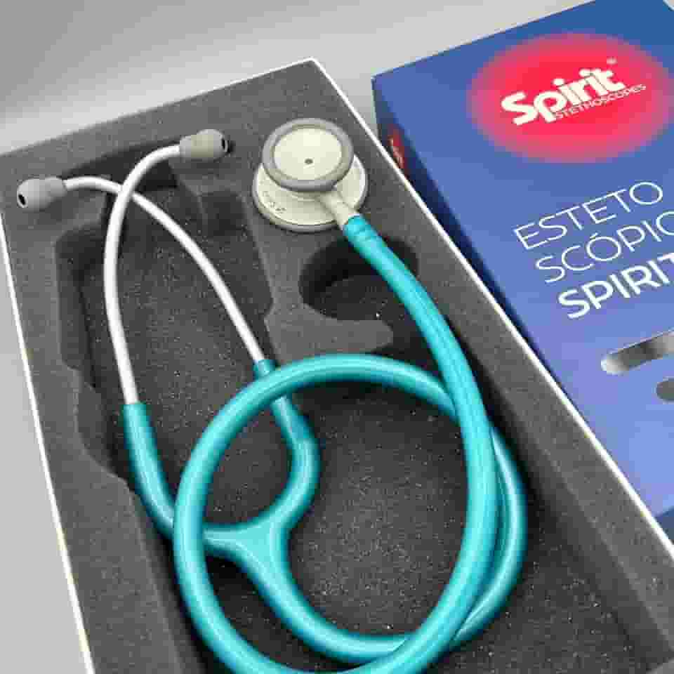 Estetoscópio Spirit MD Pro-Lite Adulto e Infantil Verde Perolizado