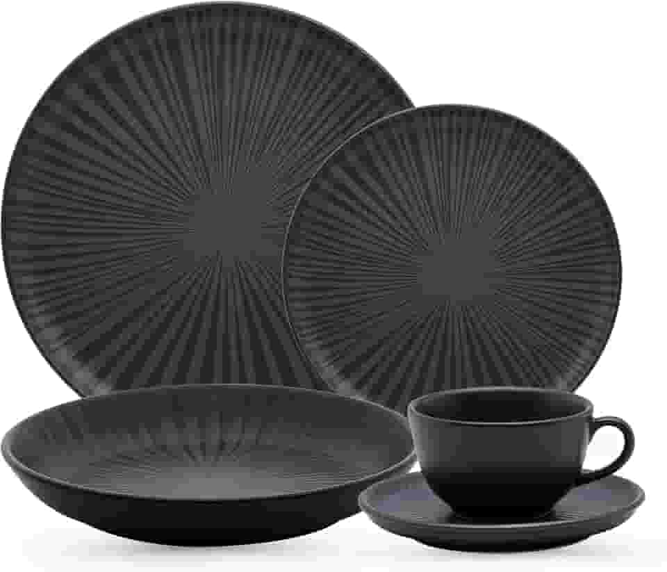 Oxford Aparelho De Jantar 20 Peças Flat Ônix