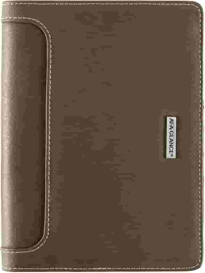 AT-A-GLANCE Agenda Day Runner Harrison para telefone e endereços, diretório, 13 x 21 cm, tamanho 4, marrom (1124-0286)