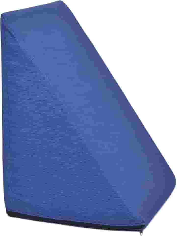 Travesseiro Triangular Almofada Encosto Anatômico Apoio Costas Antirefluxo Repouso Leitura (Azul)