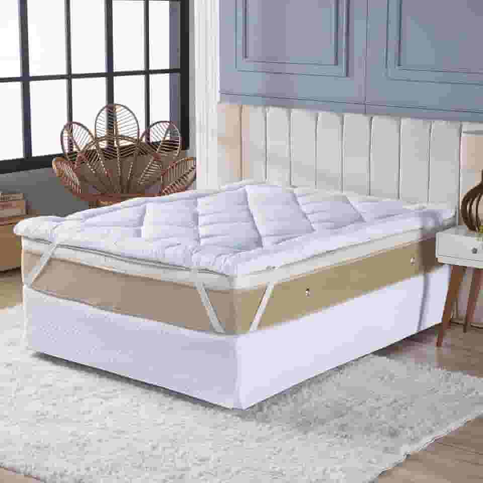 Pillow Top Toque de Pluma 650g/m² 5cm Espessura (Casal)