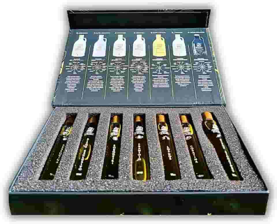 Kit Presente Estojo azeite Estância das oliveiras com 7 frascos