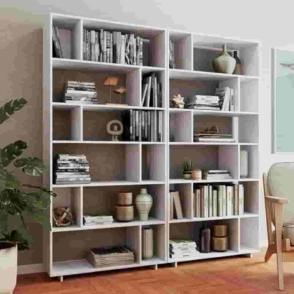 Conjunto 2 Estantes para Livros Euforia Yescasa em Mdp Branco