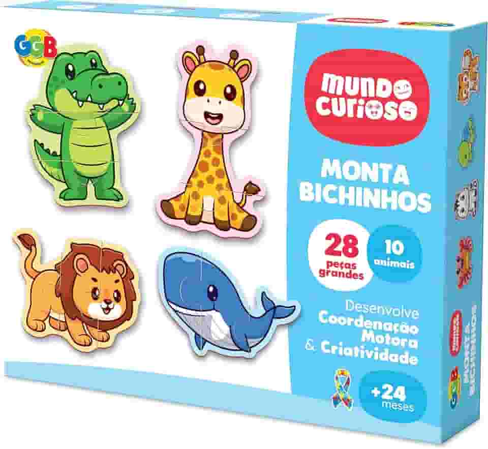 GGB Plast Brinquedo Educativo Monta Bichinhos 28 Peças