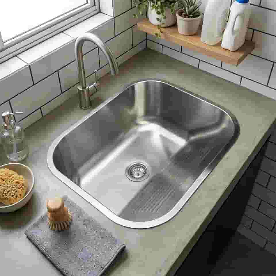 TANQUE DE LAVANDERIA ACO INOXIDAVEL 201 MEDINDO 34x40x18CM