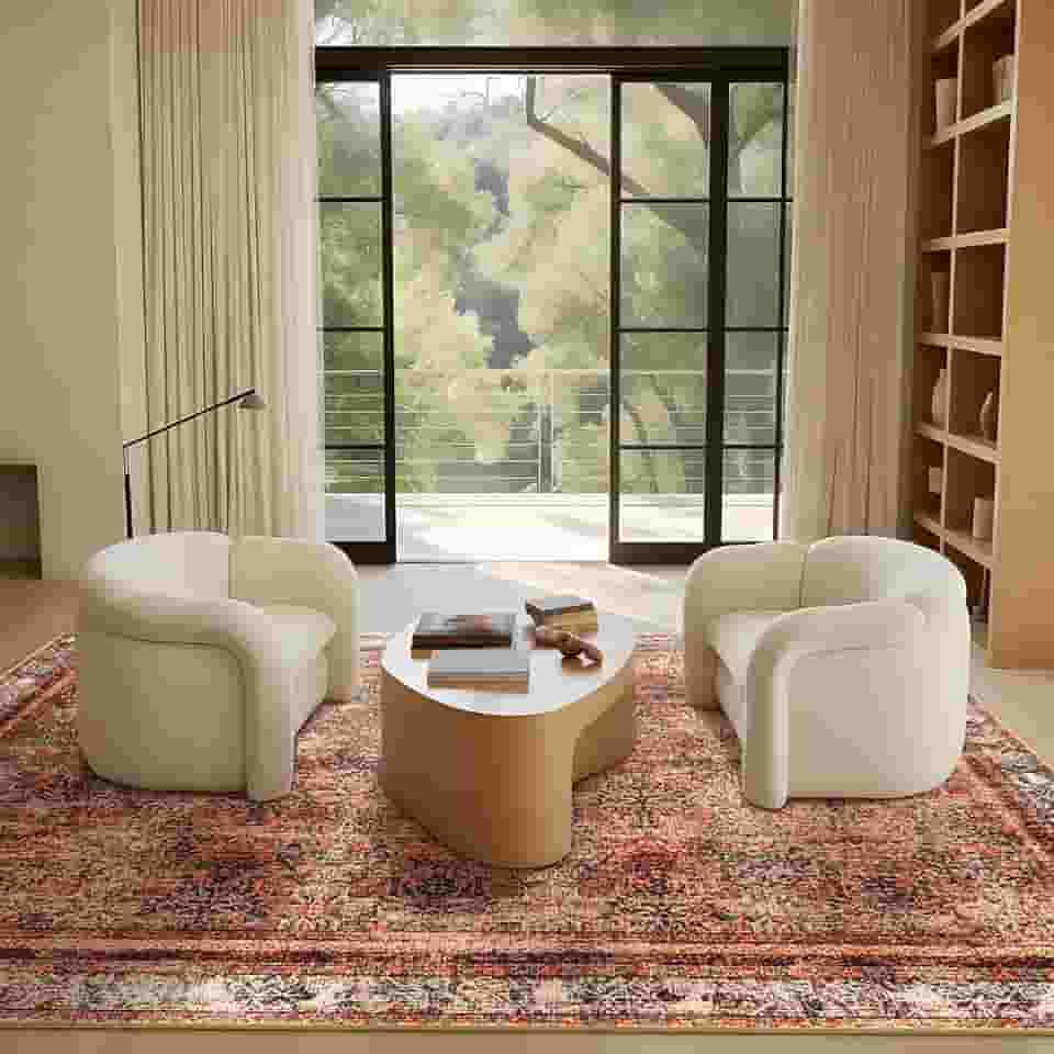 Phantoscope Tapete vintage Collection 1,8 m x 2,5 m – Tapetes laváveis de pelo baixo com padrão de medalhão persa boho envelhecido, tapete grande antiderrapante para sala de estar, quarto, sala de