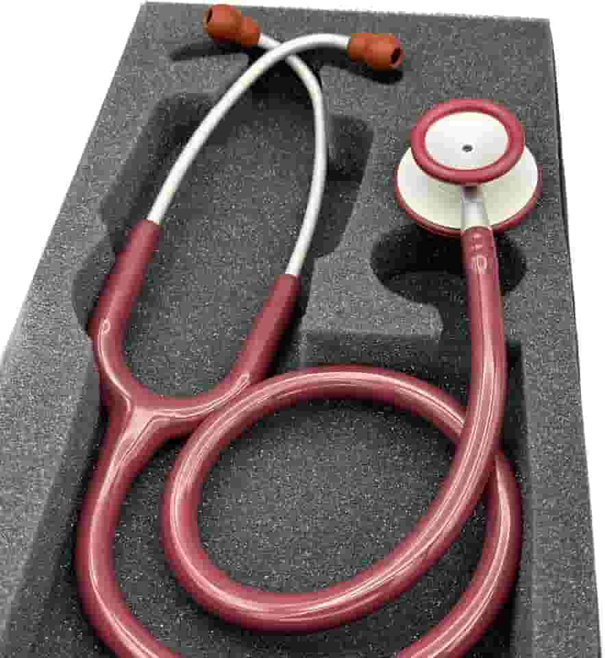 Estetoscópio Duplo Efficace Profissional BIC Vinho Bordô - Ideal enfermagem Veterinária e Academicos