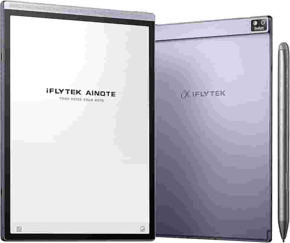 iFLYTEK Pacote AINOTE Air 2 – Tablet de 20,8 cm E Ink AI para anotações com caneta, níveis de pressão 4096, caderno digital com transcrição de voz para texto, suporte a vários idiomas, ideal para
