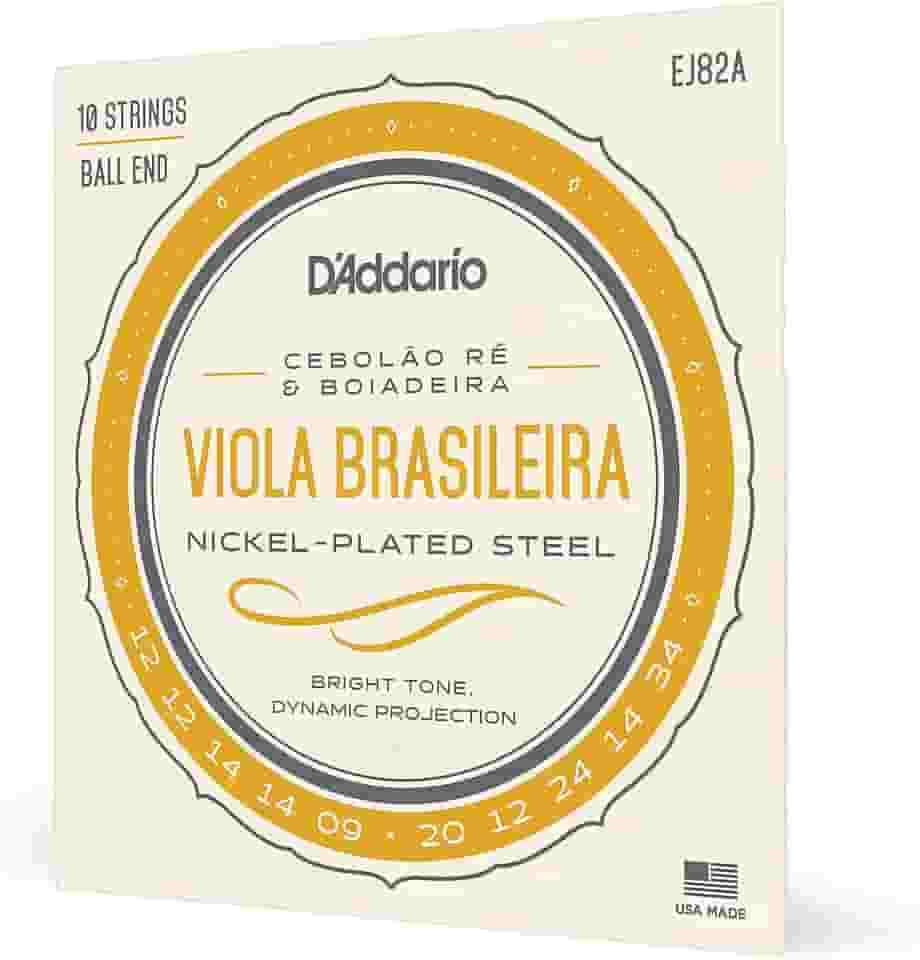 Encordoamento Para Viola Brasileira Cebolão RE/Boiadeira D'Addario Nickel Plated Steel EJ82A