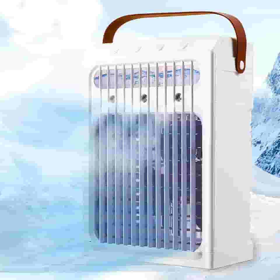 Ar-Condicionado Portátil, Ventilador De 1000 Ml, Condicionador Ar Pessoal Pequeno Usb, Temporizador 2/4/6 Horas, Com Luz Noturna 7 Cores, Refrigerador Silencioso 3 Velocidades Para Mesa, Sala,