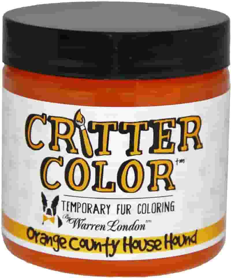 Tinta de pele temporária para cães Critter Color – Orange County House Hounds da Warren London | Tintura de pelo de animal de estimação lavável e não tóxica | Fácil de aplicar e secar | Não esfregará